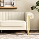 preview thumbnail 6 of 32, Luxurious PU Leather 3-Seater Sofa Living Room Upholstered Couch Sofa with Deep Padded Seat Sofa and Metal Legs, Square Arms