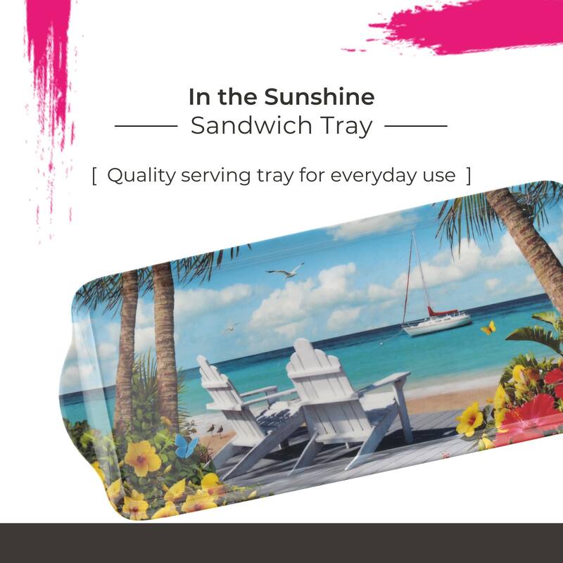 Pimpernel In The Sunshine Melamine Sandwich Tray - 15.25" x 6.5"
