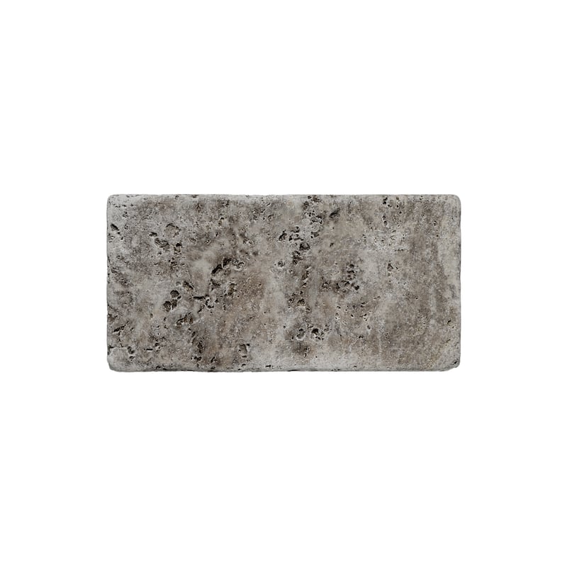 Argento Travertine 3" x 6" Tumbled Tile - 1 Box (6 sqft) - Silver