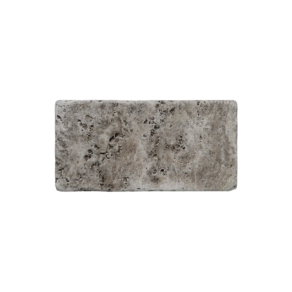 Argento Travertine 3" x 6" Tumbled Tile