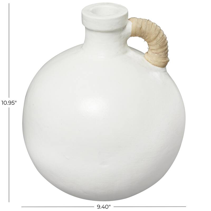 Blue Metal Ombre Decorative Vase with Brown Accents