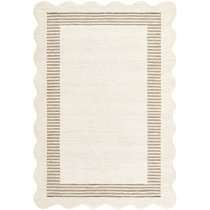 Livabliss Scalloped Modern & Contemporary Area Rug