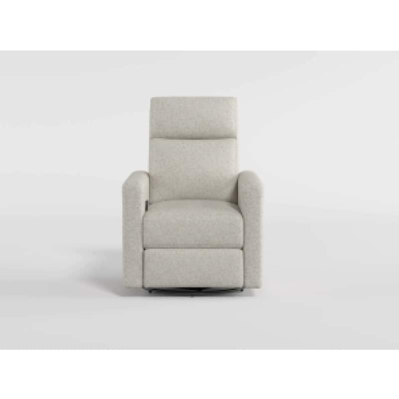 Yujo Recliner Chair, Manual, 30 Inch, Beige Chenille, 360 Swivel