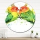 preview thumbnail 7 of 7, Designart 'Family Parrots' Oversized Traditional Wall CLock