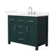 Option Green / White Quartz Top / Brushed Nickel Hardware