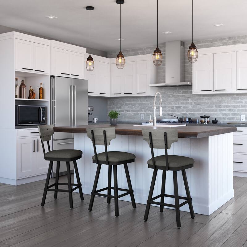 Amisco Gustavson Swivel Counter and Bar Stool