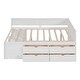 preview thumbnail 4 of 9, White Full Size Daybed with Drawers and Shelves Storage Bed Frame