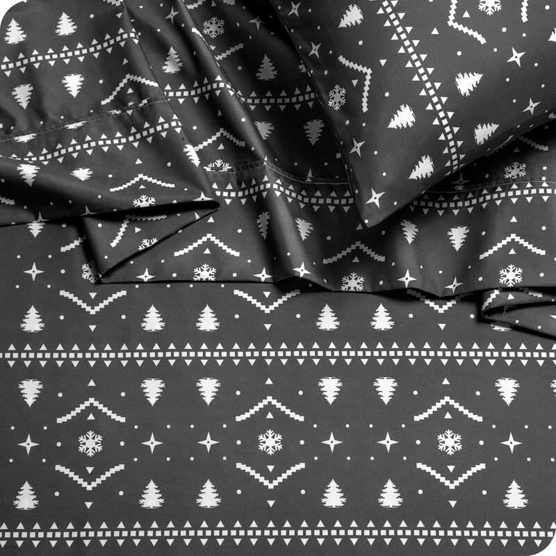 Bare Home Double Brushed Deep Pocket Printed Sheet Set
