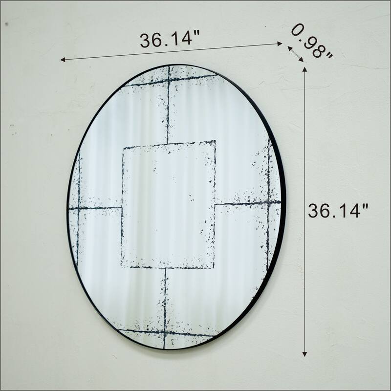 Round Wall-Mounted Mirror — Versatile Home Decor Ideal For Bedrooms, Living Rooms, Dining Rooms, Fireplaces - Black,White