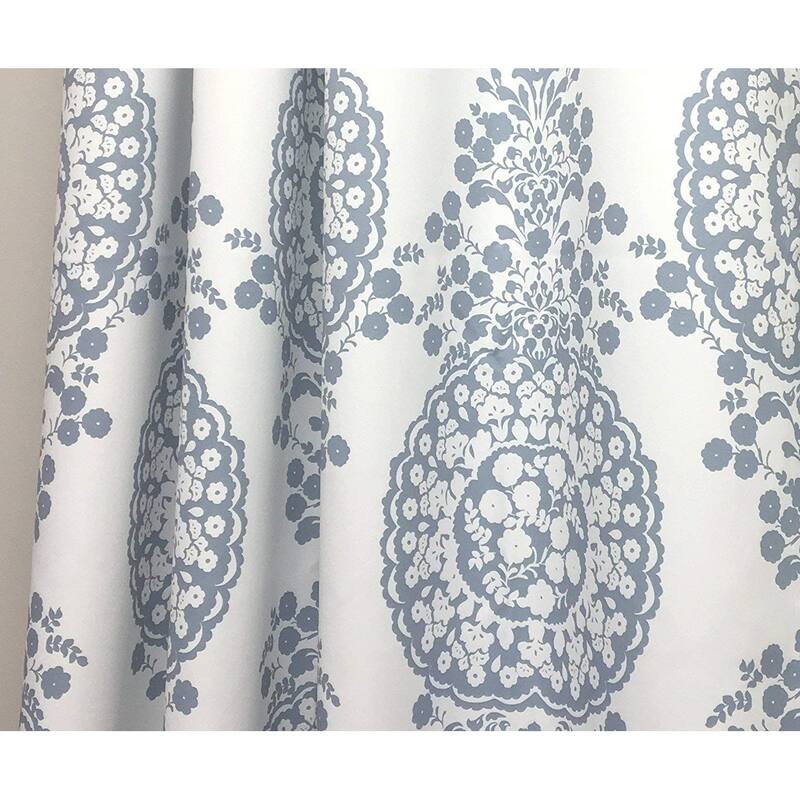 The Curated Nomad Alameda Damask Print Room Darkening Kitchen Tier Pair