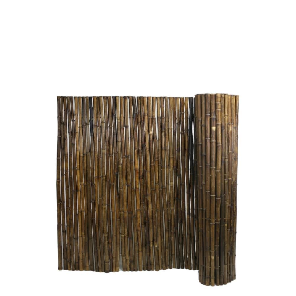Bamboo Fencing Decorative Rolled Wood Fence Panel Caramel Brown