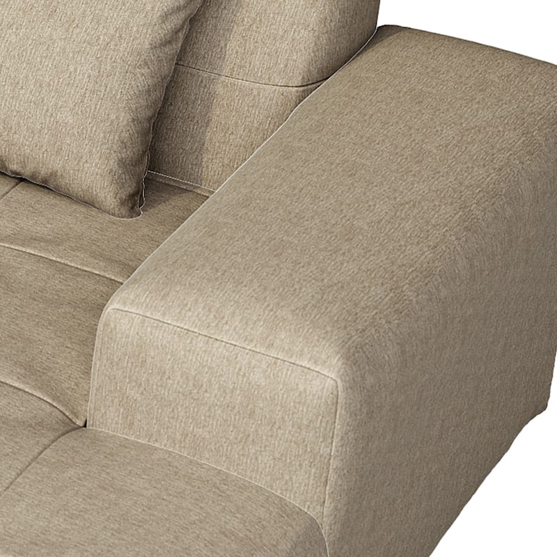 Outdoor No Assembly Patio Sofa with Chaise