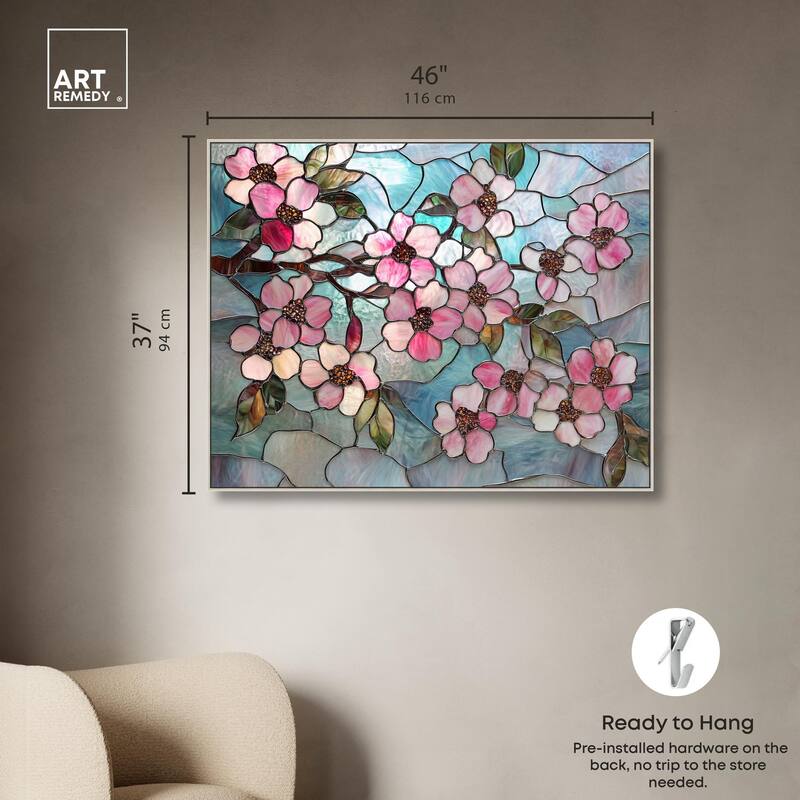 Shimmering Spring Blossoms II Canvas by Art Remedy