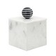preview thumbnail 2 of 3, Marble, 5x7 Box with Orb, White 7.0"H - 5.0" x 5.0" x 7.0"