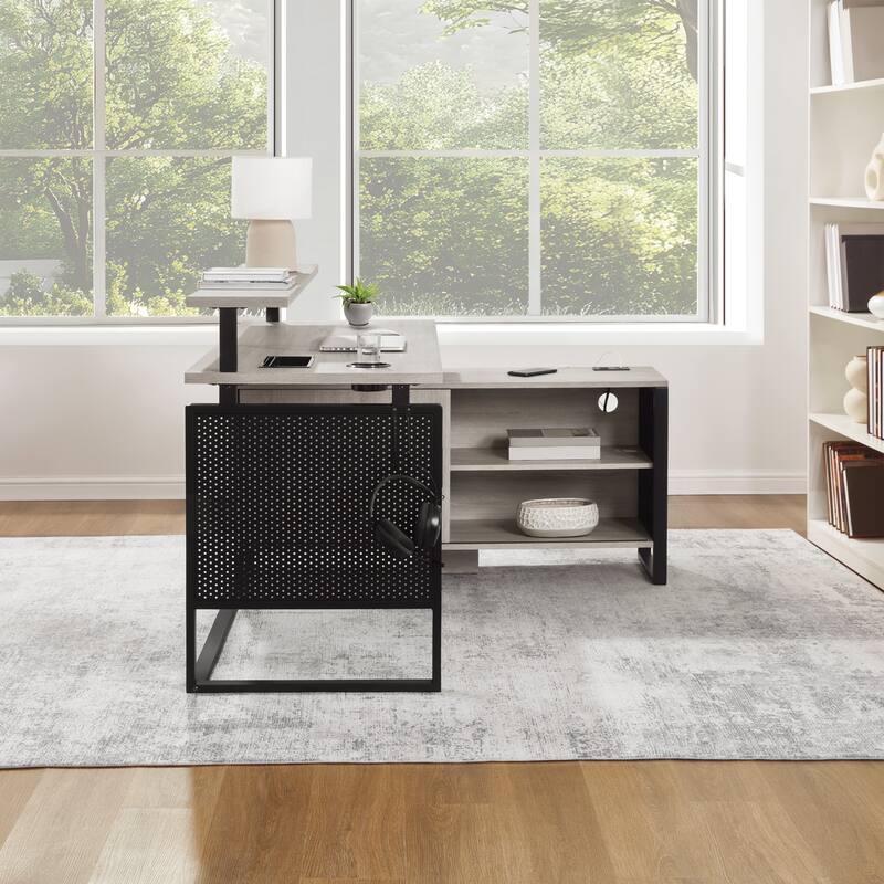 ACE L-Desk with Hutch Shelf