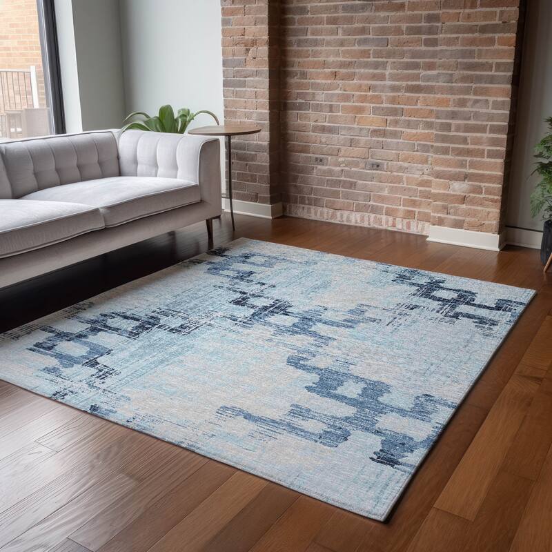 Premium Washable Super Soft Modern Trellis Mayfield Rug