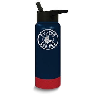 MLB Boston Red Sox Stainless Steel Silicone Grip 24 Oz. Water Bottle ...