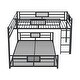 preview thumbnail 10 of 8, Metal Twin over Full Size L-shaped Bunk Bed