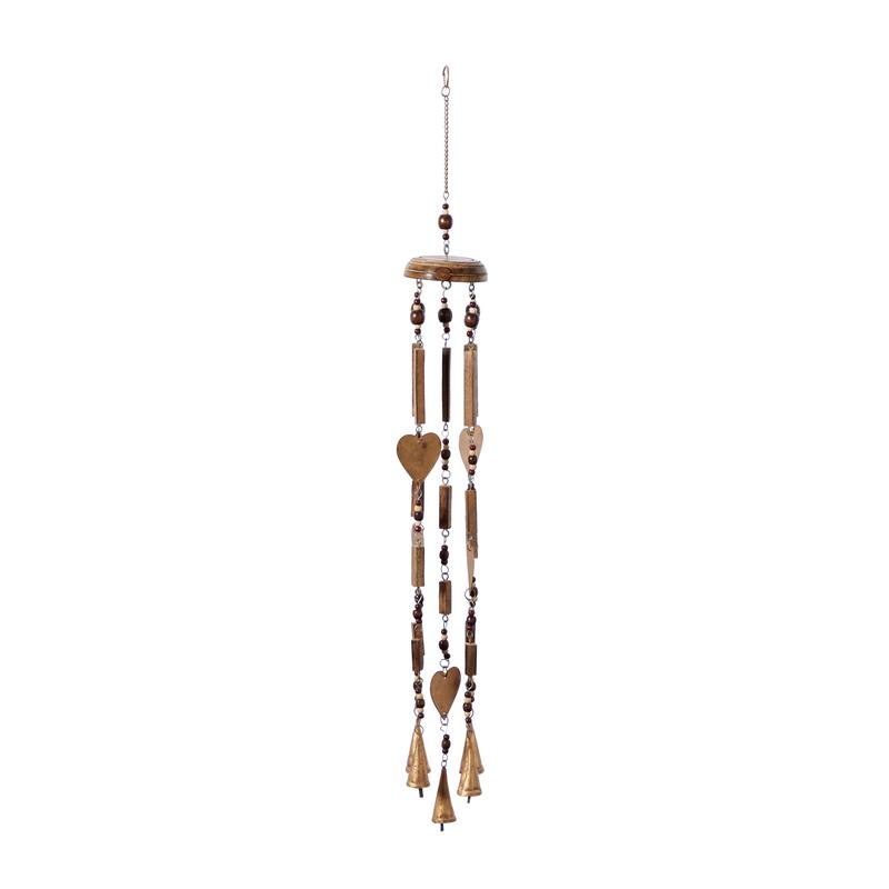Brown Wood Coastal Windchime 12 x 1 x 26