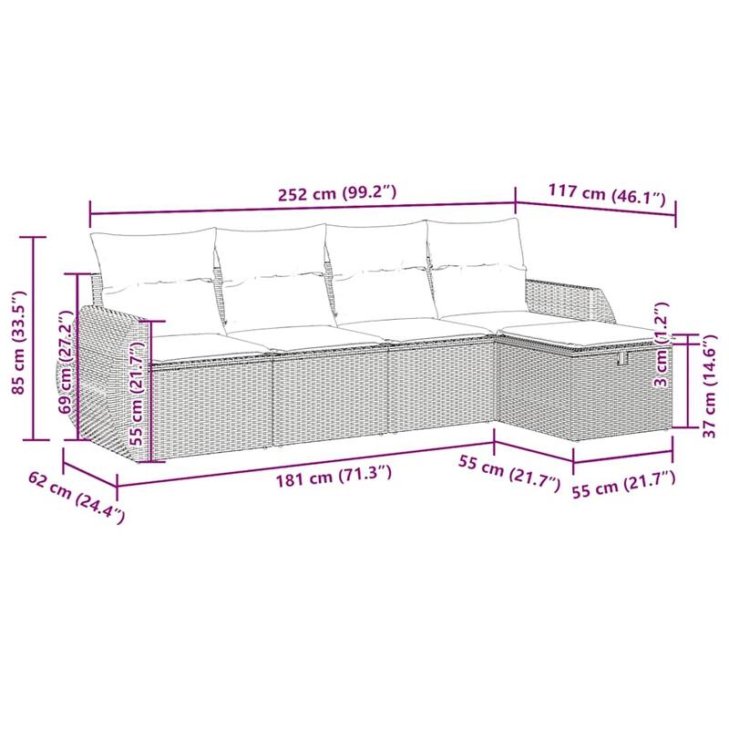 vidaXL Garden Sofa Set