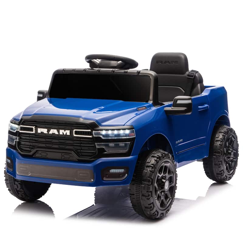Licensed Dodge RAM 3500 12V Kids Ride On Truck, W/ Remote Control, 2WD & Rear Shock Suspension, LED Headlights