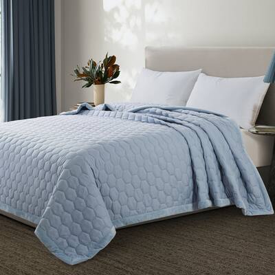 Mini Honeycomb Velvet Trim Down Alternative Blanket Twin