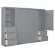 preview thumbnail 15 of 38, Queen Size Murphy Bed Wall Bed with Closet ,Drawers and Shelves