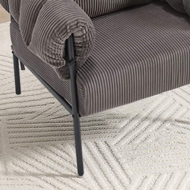 Simple Side Chair Office Chair Coffee Chair with Metal Legs, Padded Chair Dark Gray Reception Chair