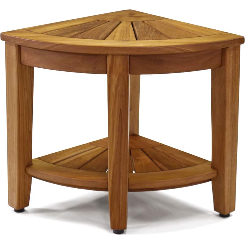 The Original Kai Corner Teak Shower Bench