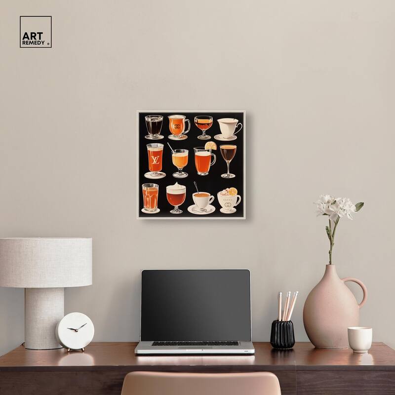 Glam Coffee Drink Collection Canvas by Art Remedy