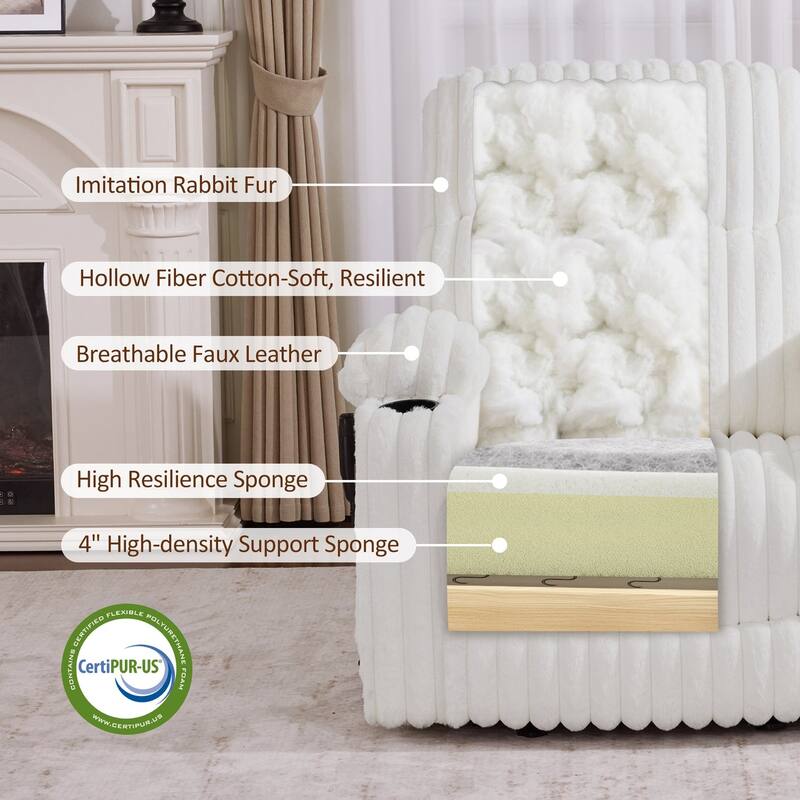 MCombo 180° Lay Flat Power Lift Recliner Chair for Elderly, Dual Motor Lift Chair with Full-Body Heating for Sleeping