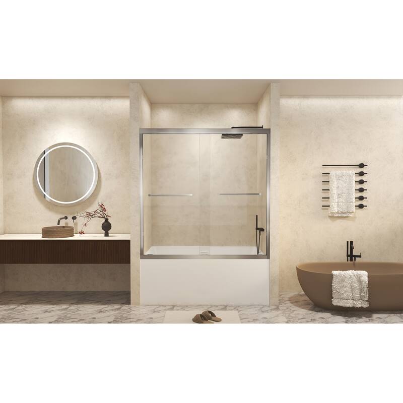 Aluminum Frame Double Sliding Shower Door