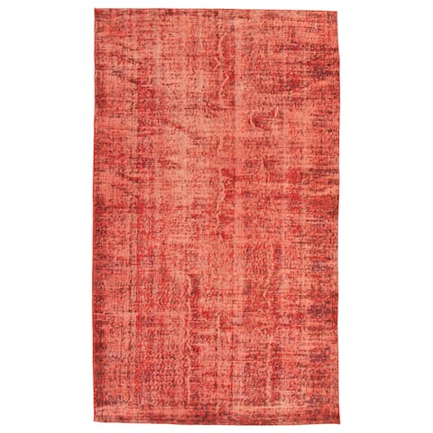 ECARPETGALLERY Hand-knotted Color Transition Red Wool Rug - 4'11 x 8'5