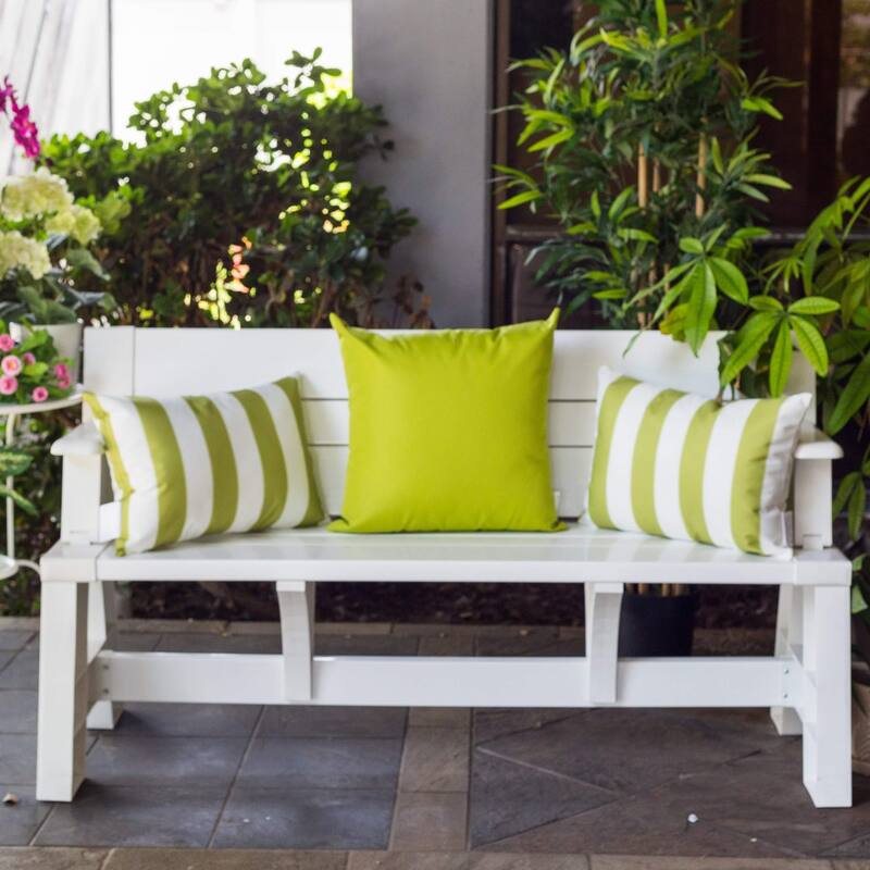 Striped Throw Pillow Indoor Outdoor Use Weather Resistant 14x20 Inches