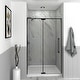preview thumbnail 11 of 10, Irene 48 in. W x 76 in. H Pivot Semi-Frameless Shower Door with Clear Glass - 48-in W x 76-in H