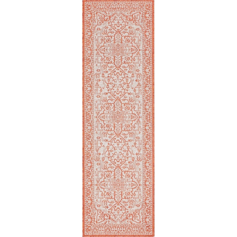 Well Woven Lia Celesine Persian Oriental Indoor Outdoor Area Rug - Orange - 2'3" x 7'3" Runner