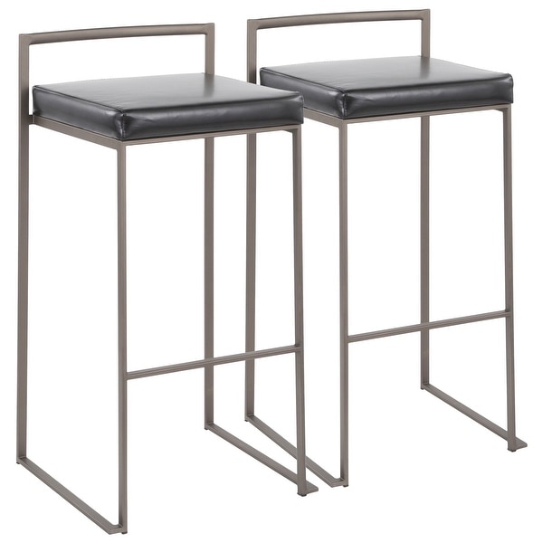 Carbon Loft Yadriel Industrial Stackable Metal Bar Stool (Set of 2). Opens flyout.