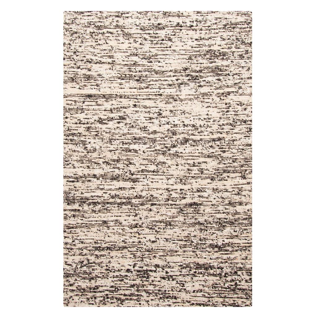 ECARPETGALLERY Braid weave Sienna Black Wool Rug - 5'0 x 7'9