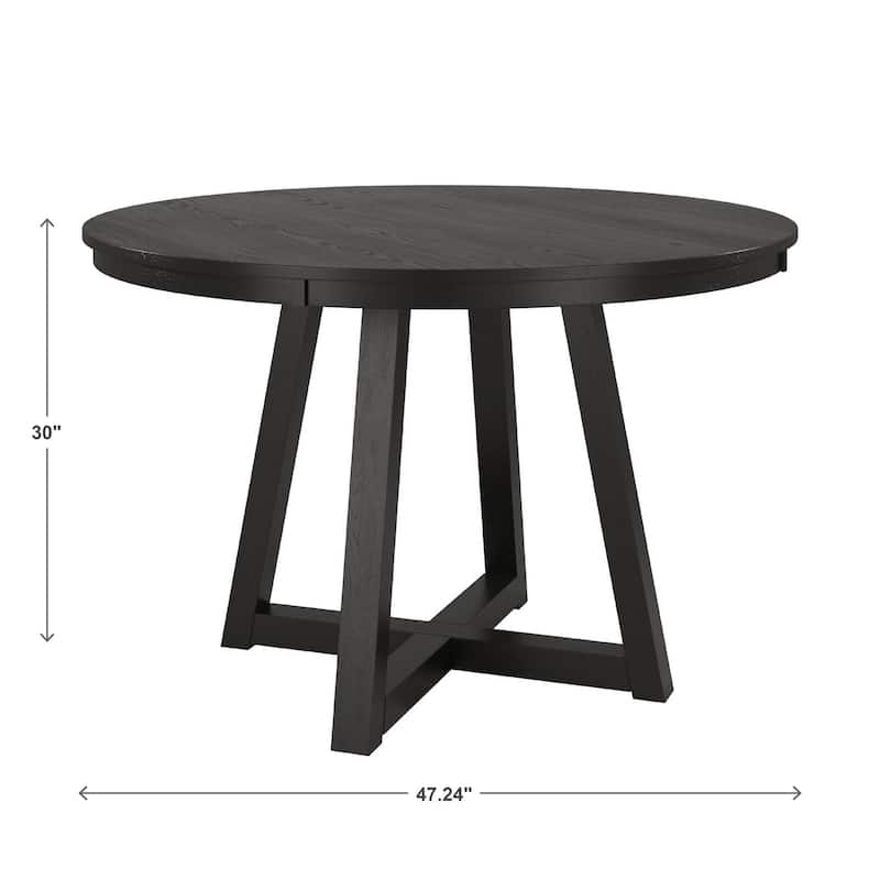 Harstad 47" Wood Finish Fixed Top Round Dining Set by iNSPIRE Q Modern