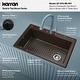 preview thumbnail 22 of 82, Karran Drop-In Quartz 33 in. 1-Hole Single Bowl Kitchen Sink Kit