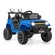 preview thumbnail 14 of 45, 12V Ride On Car for Kids with LED Lights and Safety Features - 37" x 24.5" x 25.5" Navy