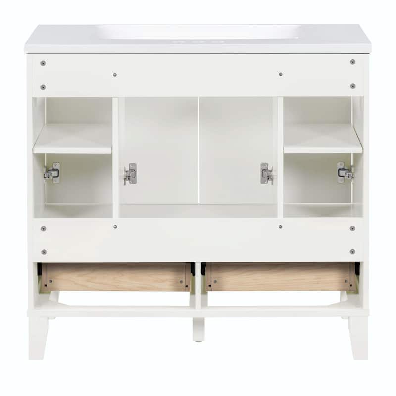 36'' Freestanding Bathroom Vanity with Resin Sink Combo