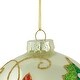 preview thumbnail 4 of 4, Sequin 2-D Poinsettia Christmas Glass Ball Ornament - 4" - Gold and Red
