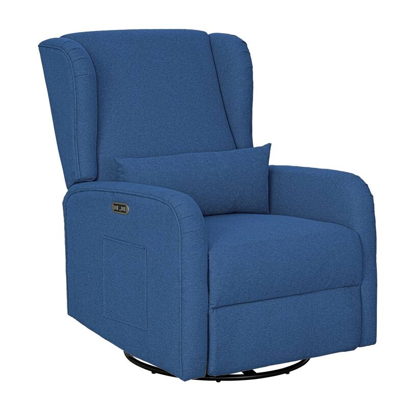 Madison Park Candace Power Recliner 3-in-1 with Swivel, Glider, USB Ports
