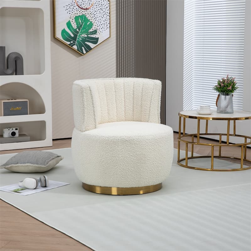 360 Degree Swivel Cuddle Barrel Accent Sofa Chairs, Round Armchairs