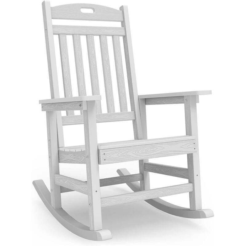 WINSOON All Weather Outdoor Rocking Chair - White