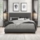 preview thumbnail 47 of 68, Gayle Nailhead Trim Faux Leather Upholstered Bed, by Hillsdale