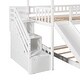 preview thumbnail 8 of 30, Twin over Twin Bunk Bed with Slide, Storage Steps & Playhouse Design