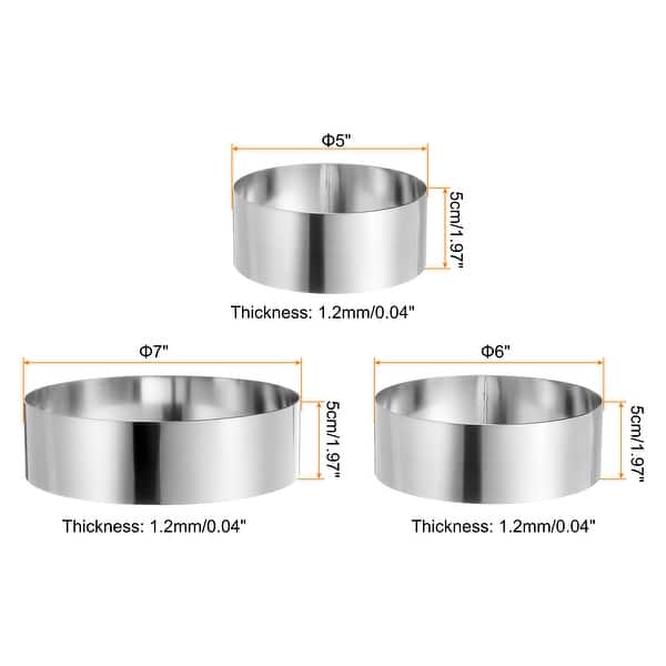 Round Cake Ring Stainless Steel Pastry Mousse Dessert Ring - Bed Bath & Beyond