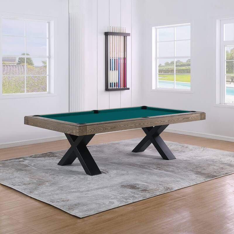 Texas II 8ft Slate Pool Table - Black